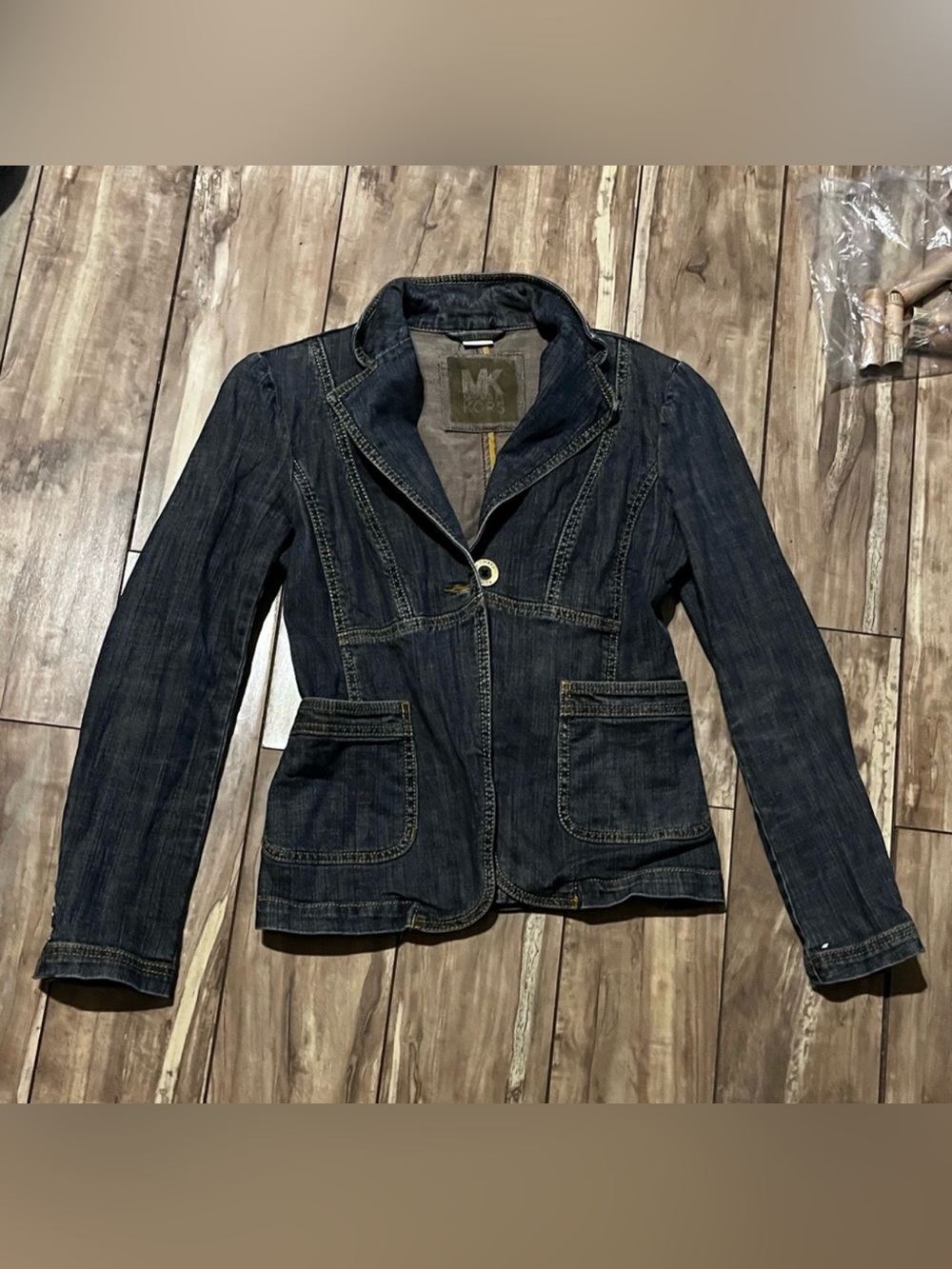 Vintage Michael Kors denim blazer jacket